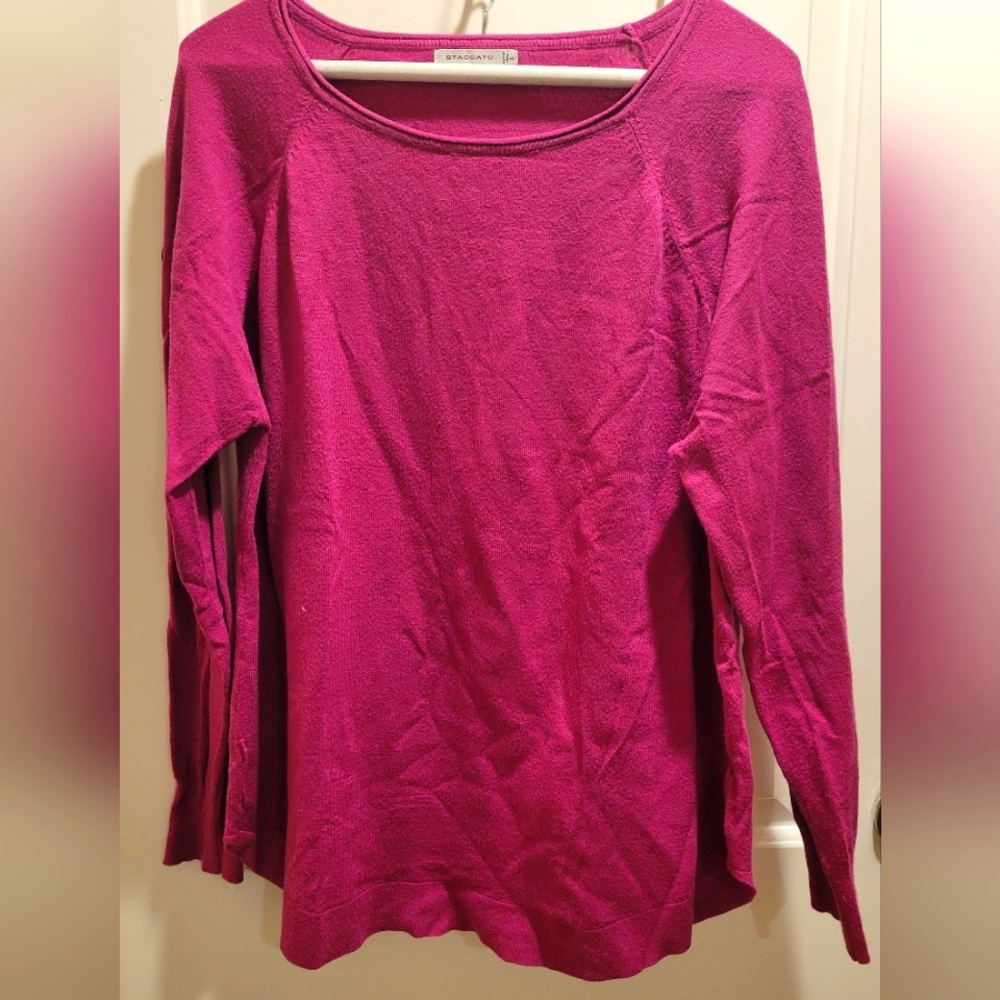 Lightweight raspberry pink sweater